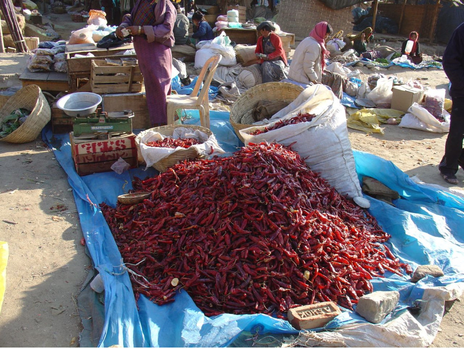 рынок в Бутане