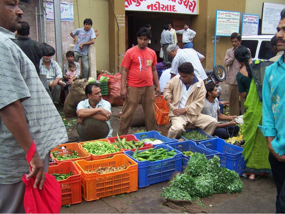 торговля на улицах в Индии