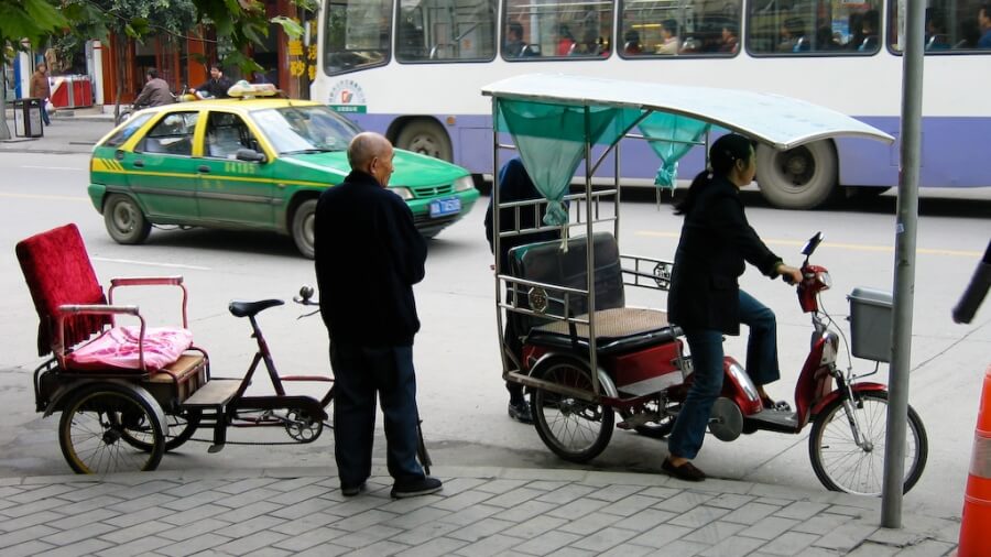велорикши в Китае