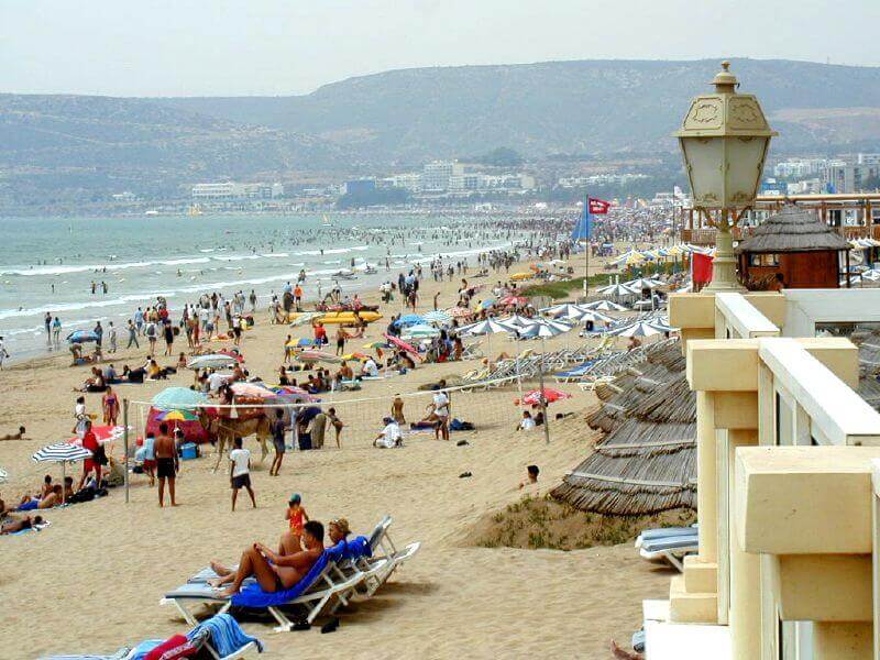 пляж в Агадире, Марокко