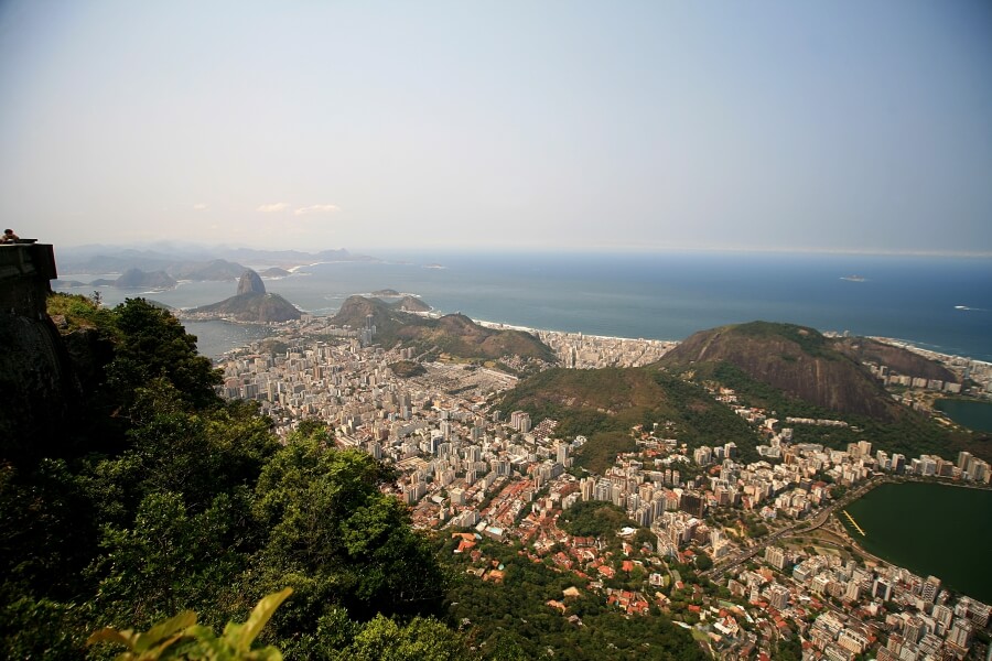 вид с горы Корковадо в Рио
