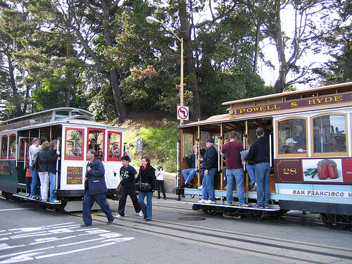 оригинальные трамваи в Сан-Франциско