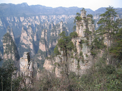 висячие горы в Китае