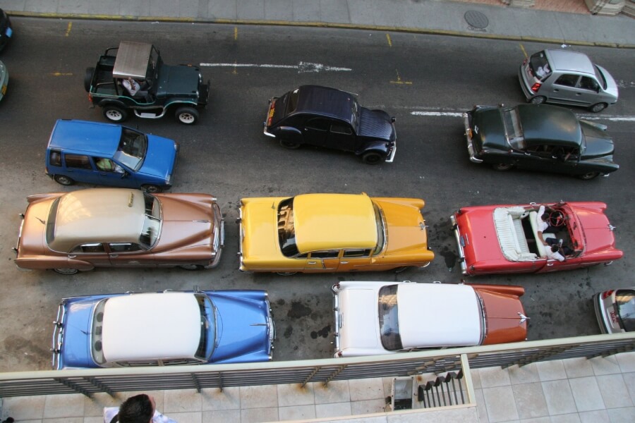 вид сверху на улицу Гаваны